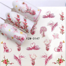 Load image into Gallery viewer, New Christmas Water Decal Nail Art Nail sticker New Year Slider Tattoo Full Cover Santa Claus Snowman Designs Xmas Decals 3D Wave Design Decoration for Women Girls Tape Nail Art Stickers Decal Decoration Nail Art Accessories Decoration Decal