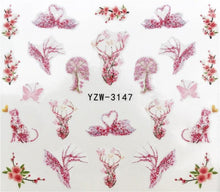 Load image into Gallery viewer, New Christmas Water Decal Nail Art Nail sticker New Year Slider Tattoo Full Cover Santa Claus Snowman Designs Xmas Decals 3D Wave Design Decoration for Women Girls Tape Nail Art Stickers Decal Decoration Nail Art Accessories Decoration Decal
