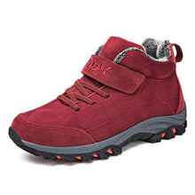 Load image into Gallery viewer, Waterproof Winter Mens Boots With Fur Warm Snow Mens Womens Boots Winter Work Casual Shoes High Top Winter Snow Boots Warm Fur Lined Winter Water-Resistan Ankle Booties