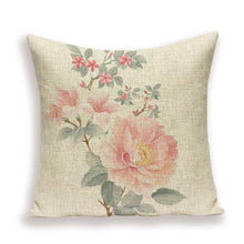 Load image into Gallery viewer, Decorative Plant Flower Throw Pillow Cover Soft Linen Cushion Cover For Living Room Couch Sofa Patio Outdoor Home Decor Decorative Plant Flower Throw Pillow Covers For Couch Sofa Bed Modern Quality Design Cushion Cover 45x45cm