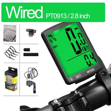 Load image into Gallery viewer, Wireless Bike Computer Rainproof Speedometer Odometer Stopwatch Wireless Waterproof Bicycle Cycle Speedometer And Odometer With Automatic Wake-up Backlight Motion Sensor LCD Display