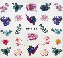 Load image into Gallery viewer, Designer Water Transfer Tips Nail Art Pink Rose Flower Sticker Decals Women Beauty Wedding Nails Love Nail Art Decoration Pop Art Nail Stickers Sexy Girl Designs Comics Water Transfer Decals Manicure DIY Lips Nail Art Decorations Slider Nail Art Stickers