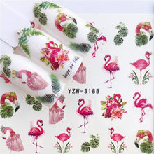 Load image into Gallery viewer, Designer Water Transfer Tips Nail Art Pink Rose Flower Sticker Decals Women Beauty Wedding Nails Love Nail Art Decoration Pop Art Nail Stickers Sexy Girl Designs Comics Water Transfer Decals Manicure DIY Lips Nail Art Decorations Slider Nail Art Stickers