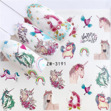 Load image into Gallery viewer, Designer Water Transfer Tips Nail Art Pink Rose Flower Sticker Decals Women Beauty Wedding Nails Love Nail Art Decoration Pop Art Nail Stickers Sexy Girl Designs Comics Water Transfer Decals Manicure DIY Lips Nail Art Decorations Slider Nail Art Stickers