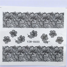 Load image into Gallery viewer, Designer Water Transfer Tips Nail Art Pink Rose Flower Sticker Decals Women Beauty Wedding Nails Love Nail Art Decoration Pop Art Nail Stickers Sexy Girl Designs Comics Water Transfer Decals Manicure DIY Lips Nail Art Decorations Slider Nail Art Stickers