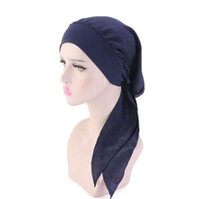 Load image into Gallery viewer, Fashion Printed Flowers Soft Beanie Turban Hat Inner Hijabs Cap Muslim Head Scarf Turban Bonnet Ladies Wrap Under Hijab Caps For Women