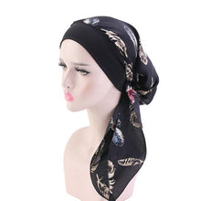 Load image into Gallery viewer, Fashion Printed Flowers Soft Beanie Turban Hat Inner Hijabs Cap Muslim Head Scarf Turban Bonnet Ladies Wrap Under Hijab Caps For Women