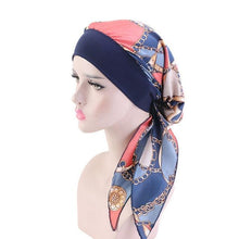 Load image into Gallery viewer, Fashion Printed Flowers Soft Beanie Turban Hat Inner Hijabs Cap Muslim Head Scarf Turban Bonnet Ladies Wrap Under Hijab Caps For Women