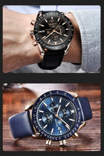Load image into Gallery viewer, Men Top Luxury Full Steel Business Quartz Watch Men's Casual Waterproof Analog Chronograph Sports Stainless Steel Strap Watches
