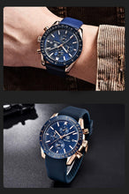 Load image into Gallery viewer, Men Top Luxury Full Steel Business Quartz Watch Men's Casual Waterproof Analog Chronograph Sports Stainless Steel Strap Watches