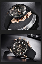 Load image into Gallery viewer, Men Top Luxury Full Steel Business Quartz Watch Men's Casual Waterproof Analog Chronograph Sports Stainless Steel Strap Watches