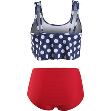 Load image into Gallery viewer, Women High Waist Bikini Plus Size Swimwear Summer Swimsuit Beach Bathing Suit Ruffle Bikini Floral Printed Ruffle High Waist Bikini Set Women's Tummy Control Bathing Suit Swimsuit Flounce Peplum