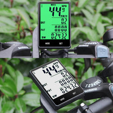 Load image into Gallery viewer, Wireless Bike Computer Rainproof Speedometer Odometer Stopwatch Wireless Waterproof Bicycle Cycle Speedometer And Odometer With Automatic Wake-up Backlight Motion Sensor LCD Display