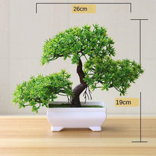 Load image into Gallery viewer, Small Green Artificial Pot Decor Bonsai Green Fake Flowers Potted Ornaments for Home Garden Decor Party Hotel Decor