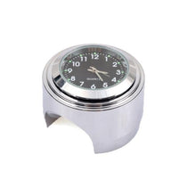 Load image into Gallery viewer, Universal 7/8" Waterproof Chrome Motorcycle Bike Handlebar Mount Quartz Clock Motorcycle Handlebar Clock, Motorcycle Modification Handlebar Mount Waterproof Quartz Clock Watch Accessories Watch Aluminum Luminous Clock Moto Black