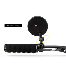 Load image into Gallery viewer, Round Bicycle Rearview Handlebar Mirrors Cycling Rear View Bike Silicone Handle Rearview Mirror With Wide Angle Convex Mirror Adjustable Rotatable Handlebar Safety Mirrors For Mountain Road Bike Bicycle