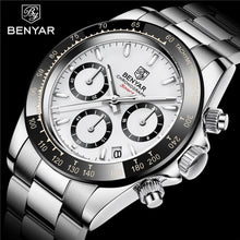 Load image into Gallery viewer, Luxury Men Watches Scratch Resistant Full Stainless Steel Strap Waterproof Sport Quartz Watch Men Fashion Date Clock Chronograph