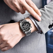 Load image into Gallery viewer, Luxury Men Watches Scratch Resistant Full Stainless Steel Strap Waterproof Sport Quartz Watch Men Fashion Date Clock Chronograph
