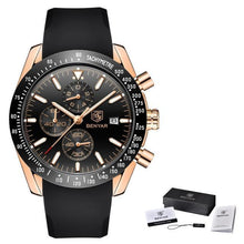 Load image into Gallery viewer, Men Top Luxury Full Steel Business Quartz Watch Men's Casual Waterproof Analog Chronograph Sports Stainless Steel Strap Watches