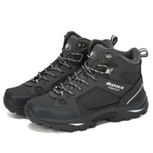 Load image into Gallery viewer, Modern Mens Boots Anti-Skidding Leather Shoes Popular Comfy Spring Autumn Men Shoes Short Plush Snow Boots Outdoor Warm Fur Lined Water Resistant Non Slip Mens Shoes