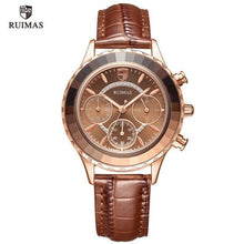 Load image into Gallery viewer, Luxury Green Business Women Watches Quartz Fashion Leather Strap Waterproof Multifunctional Wristwatch For Women