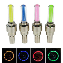 Load image into Gallery viewer, Bike Light Road Bike LED Tire Valve Caps Wheel Spokes Flash Tyre Wheel Valve Stem Cap Light For Car Bike Bicycle Motorcycle Automatic Wheel Spoke Light Tire Lights Lamp Bulb Car Accessories For Riding At Night