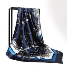 Load image into Gallery viewer, Luxury Long Soft Square Silk Scarves Lightweight Elegant Satin Silk Soft Head Wrap Escharpe Hijab Scarf Muslim Female Silky Shawls Wrap Hair Head Scarves Bandanna For Women 90*90cm