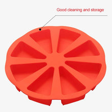 Load image into Gallery viewer, 8 Cavity Silicone Cake Mold Baking Pastry Scone Pans Tools Cake Mould Oven Bread Pizza Bakeware Cake Mould Baking Molds Triangle Silicone Cake Mold Soap Mould Pizza Slices Scone Baking
