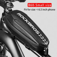 Load image into Gallery viewer, Bicycle Bag Waterproof Cycling Top Front Tube Frame Bag Large Capacity Road Bicycle Black Bike Accessories Top Tube Bike Bag Waterproof Bike Front Frame Bike Bag Bicycle Top Tube Bag Cycling Accessories