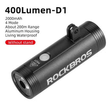 Load image into Gallery viewer, Bike Front Light Rainproof USB Rechargeable Bicycle Light Cycling Headlight LED Flashlight Bike USB Rechargeable Bicycle Light Bicycle Front Headlight LED Bike Headlight Lamp 2000mAh