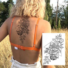 Load image into Gallery viewer, Realistic Tattoos Temporary Womens Flower Sticker Tattoos Waterproof Women Body Art Fake Legs Tattoo Stickers