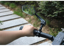 Load image into Gallery viewer, New Scratch Resistant Glass Lens Rear View Mirror Bike Cycling Clear Wide Range Back Sight Rearview Reflector Adjustable Handlebar Rotatable Bicycle Rear View Glass Mirror Wide Angle Acrylic Safety Mirror New Scratch Resistant Glass Lens