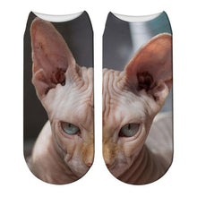 Load image into Gallery viewer, 3D Printed Women Winter Christmas Socks Funny Creative Pet Cat Face Unisex Cotton Ankle Socks Children Gift Animal Lover Socks For Men And Women