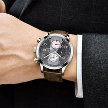 Load image into Gallery viewer, Luxury New Men's Sport Wrist Watches Military Leather Waterproof Watch Luminous Hands Mens Watches