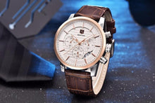 Load image into Gallery viewer, New Luxury Men Watches Chronograph Sports Watches Waterproof Casual Sport Leather Strap Quartz Men's Wrist Watch