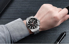 Load image into Gallery viewer, Luxury Men's Gold Business Watches Quartz Analogue Wristwatch Stainless Steel Waterproof Luminous Watch