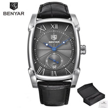 Load image into Gallery viewer, Luxury Business Men's Watches Brown Casual Wrist Leather Strap Waterproof Classic Rectangle Square Watch