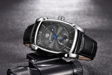 Load image into Gallery viewer, Luxury Business Men's Watches Brown Casual Wrist Leather Strap Waterproof Classic Rectangle Square Watch
