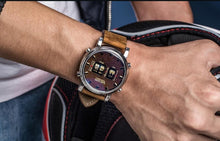 Load image into Gallery viewer, New Military Sport Watches Luxury Brown Leather Strap Quartz Wrist Watch Stylish Roller Watch For Men