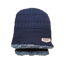 Load image into Gallery viewer, Coral Fleece Scarf Winter Hat Soft Men Beanie Warm Hat Knit Letter Double Layer Cap Gorgas Bonnet Knitted Hat Set Outdoor Sport Warm Beanies Hat For Men Knitted Hats Bandana Hiking Camping Kid Neck Warmer Cap