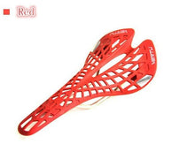 Load image into Gallery viewer, Mountain Super Light Plastic Bicycle Saddle Bike Saddle Seat PVC Cushion Hollow Seat Saddle Ultra Light Cycling Bicycle Seat Saddle Hollow Ergonomic Shock Absorption Water Resistant Protection