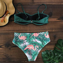 Load image into Gallery viewer, Bikini Female Swimsuit Women Swimwear Push Up Bikinis Set High Waist Swimming Suits Two Piece Set Women Swimsuit Solid Printed Bikini Push-Up Pad Swimwear Set Beachwear Ruffled Bathing Suit