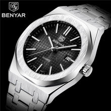 Load image into Gallery viewer, Fashion Stainless Steel Mens Quartz Analog Watch Luminous Waterproof Mens Sports Minimalist Wrist Watch