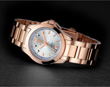 Load image into Gallery viewer, New Silver Round Women Watch Waterproof Quartz Wristwatch Modern Shine Style For Women's