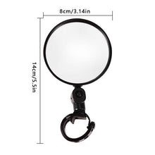 Load image into Gallery viewer, Bicycle Handlebar Rearview Mirror Portable Universal Adjustable Bike Rearview Mirror Wide-Angle Convex Mirror Rear View Safe Mirrors Adjustable Rotatable Handlebars Mounted Plastic Convex Mirror For Mountain