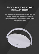 Load image into Gallery viewer, Wireless Charger LED Night Light Table Lamp Adjustable Angle Charging for iPhone Samsung Huawei Xiaomi Touch Switch Phone Holder Decorative Table Lamp Cute Study Lamps for Bedroom Décor