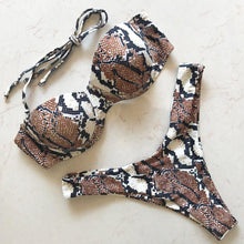 Load image into Gallery viewer, Bikini Push Up Swimsuit Female Swimwear Women's Bathing Suits Push Up Underwire Bikini Set Padded Two Piece Swimsuits Women Two-pieces Durable Bikini Set With Bra Cup Modern Bathing Suit