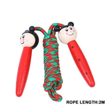Load image into Gallery viewer, Skipping Rope With Wooden Handles Braided Tangle-Free Cable Skipping Rope For Fun And Fitness Jumping Rope For Kids Youth Beginners Jump Ropes Toys Wooden Handle Cotton Ropes Cute Animals Jump Rope