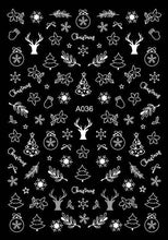 Load image into Gallery viewer, Merry Christmas Nail Art Decals Decoration Self Adhesive Nail Art Stickers Manicure Design White Snow Sticker for Nail Design Xmas Gift Nails Snowflake Nail Art Stickers Decals Christmas Nail 3D Self Adhesive Nail Stickers for Acrylic Nails Snowflake