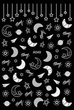 Load image into Gallery viewer, Merry Christmas Nail Art Decals Decoration Self Adhesive Nail Art Stickers Manicure Design White Snow Sticker for Nail Design Xmas Gift Nails Snowflake Nail Art Stickers Decals Christmas Nail 3D Self Adhesive Nail Stickers for Acrylic Nails Snowflake